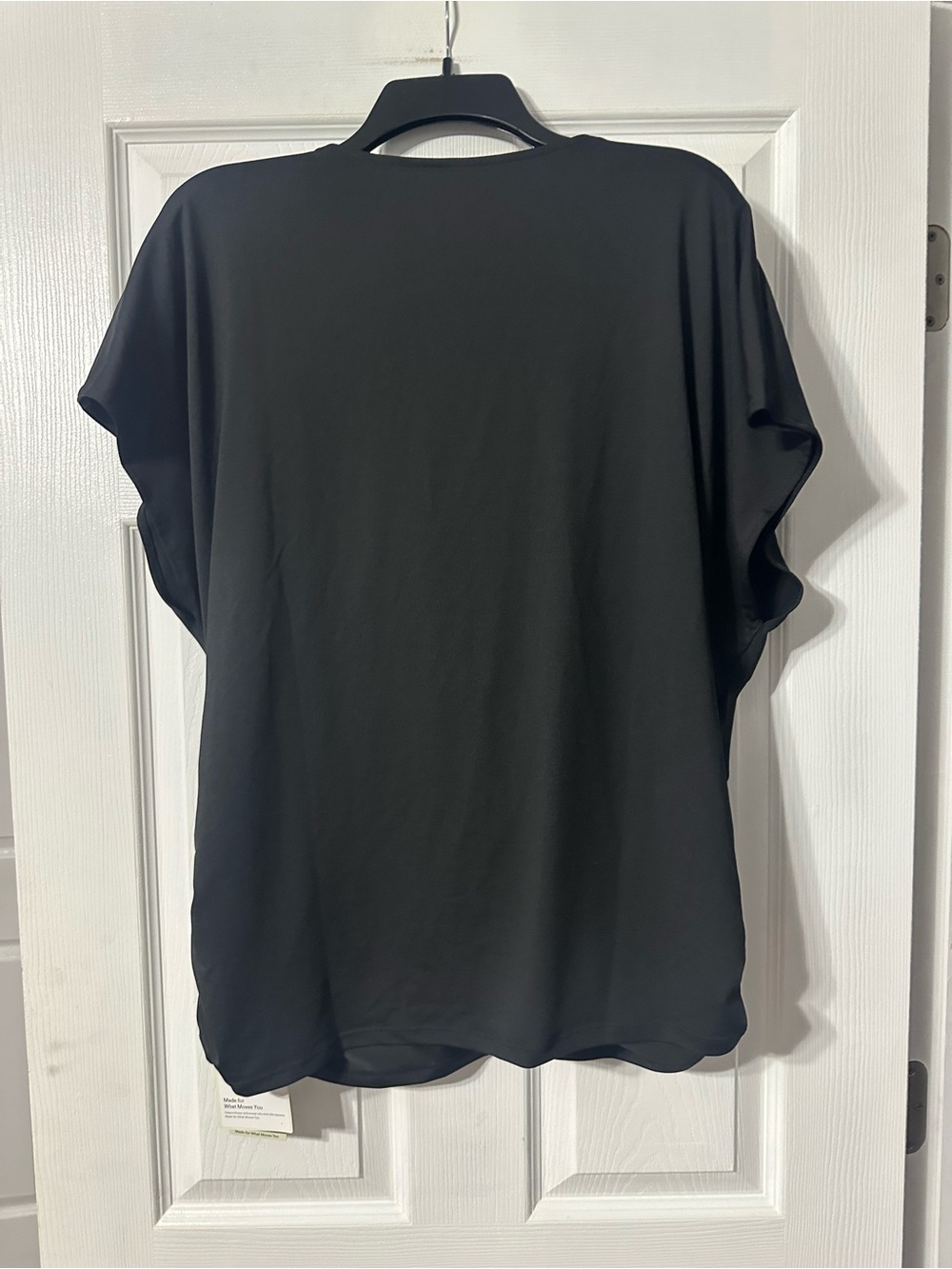 NWT Women's Halara Black Wrap-Style Drape Top - Picture 7 of 14